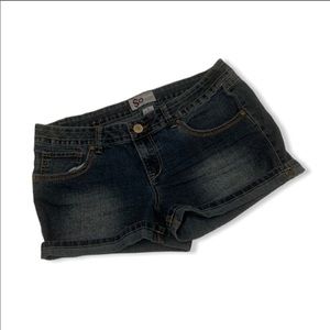 Women’s Dark Wash Denim Jean Shorts 13